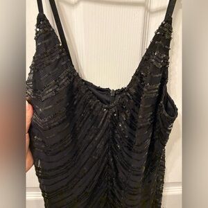 Lulus Black Sequin Fitted Dress - new with tags